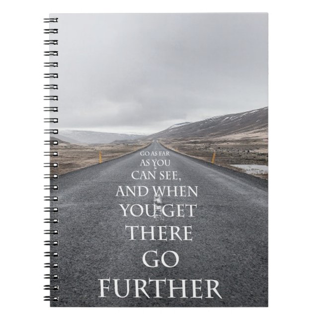 Goals and dreams motivational quotes notebook (Front)