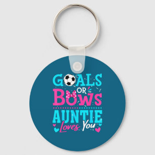 Goals bows auntie loves you soccer ball gender rev key ring