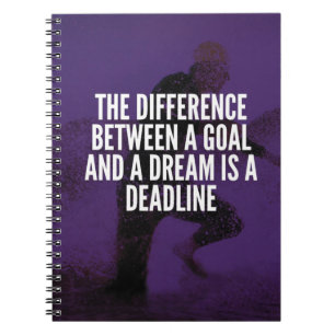 Goals, Dreams And Deadline - Workout Motivational Notebook
