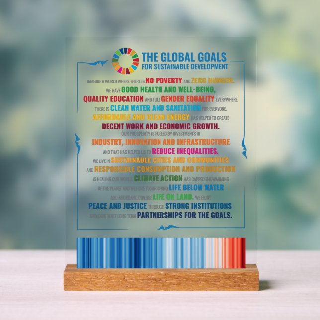Goals Executive Desk Sign- ESG Office Motivator Acrylic Sign (Neutral)