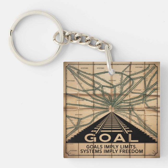 Goals Imply Limits. Systems Imply Freedom Key Ring (Front)