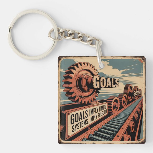 Goals Imply Limits. Systems Imply Freedom Key Ring (Front)