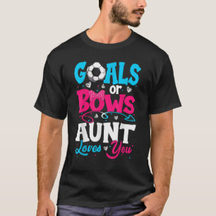 Goals Or Bow Keeper Of Gender Aunt Loves You Revea T-Shirt