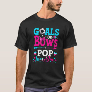 Goals Or Bows Pop Loves You Gender Reveal Baby T-Shirt