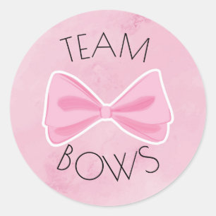 Goals or bows team bows  classic round sticker