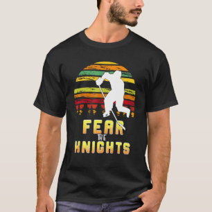 Goaltender Golden Iced Hockey Fear The Knights Vin T-Shirt