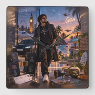 Goan Londonkar • Two Cities One Soul • Same Roots  Square Wall Clock