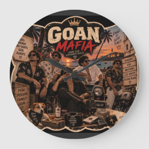 Goan Mafia – Goa PrideT-Shirt Large Clock