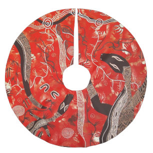 Goanna Dreaming Christmas Tree Skirt