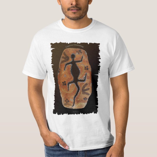 GOANNA DREAMTIME Australian Aboriginal Art T-Shirt (Front)