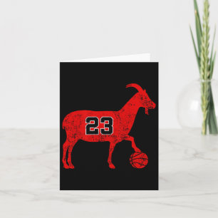 Goat 23 For Men Women Kids Fun Bysketbyll Card