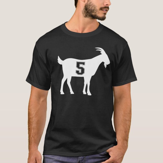 Goat 5 G.O.A.T. Number Five Goat T-Shirt (Front)