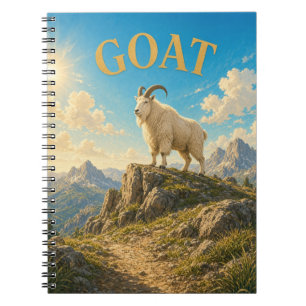 Goat Alpine Peaks Watercolor GeoSaga Notebook