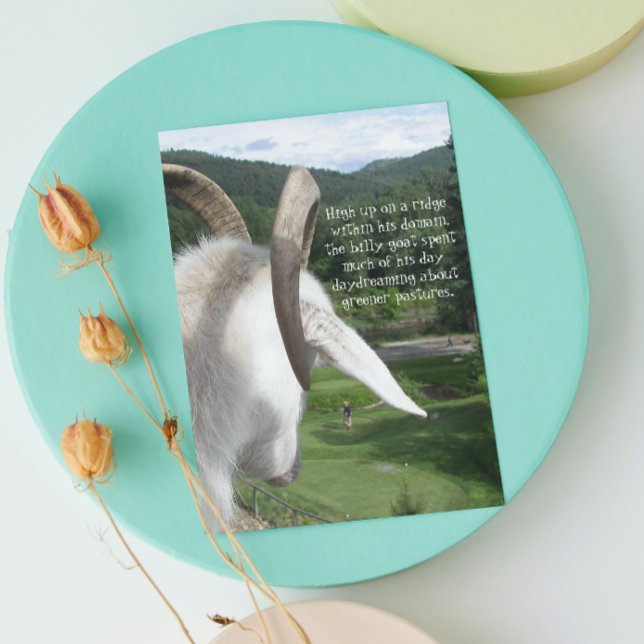 Goat and Greener Pastures Funny Retirement Card (In Situ)
