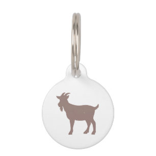 Goat animal farm silhouette pet tag