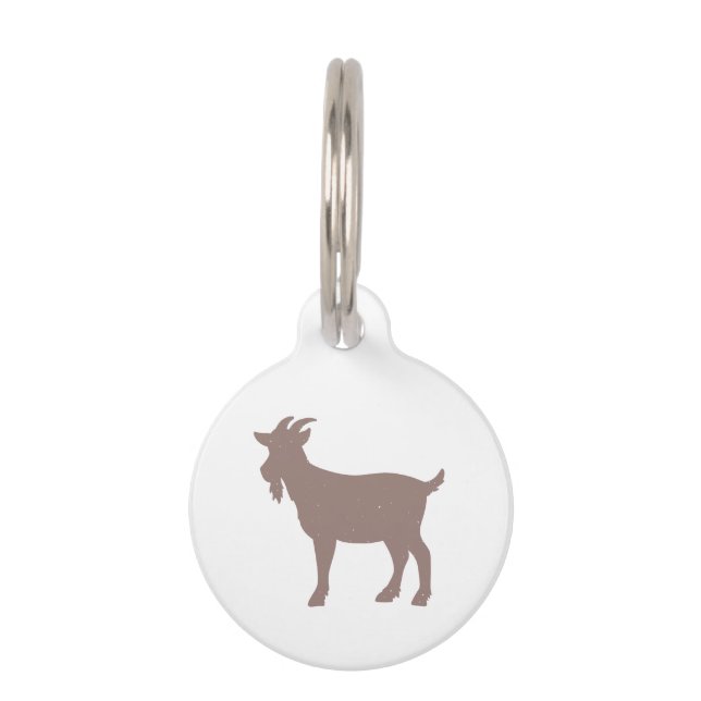 Goat animal farm silhouette pet tag (Front)