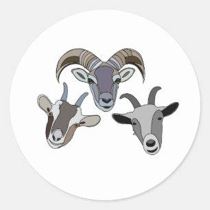 Goat Animal Funny Goat Classic Round Sticker