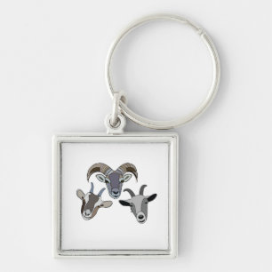 Goat Animal Funny Goat Key Ring