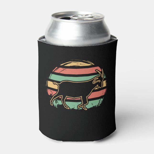 Goat Animal Retro Can Cooler (Can Front)