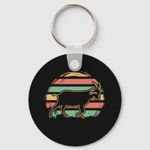 Goat Animal Retro Key Ring