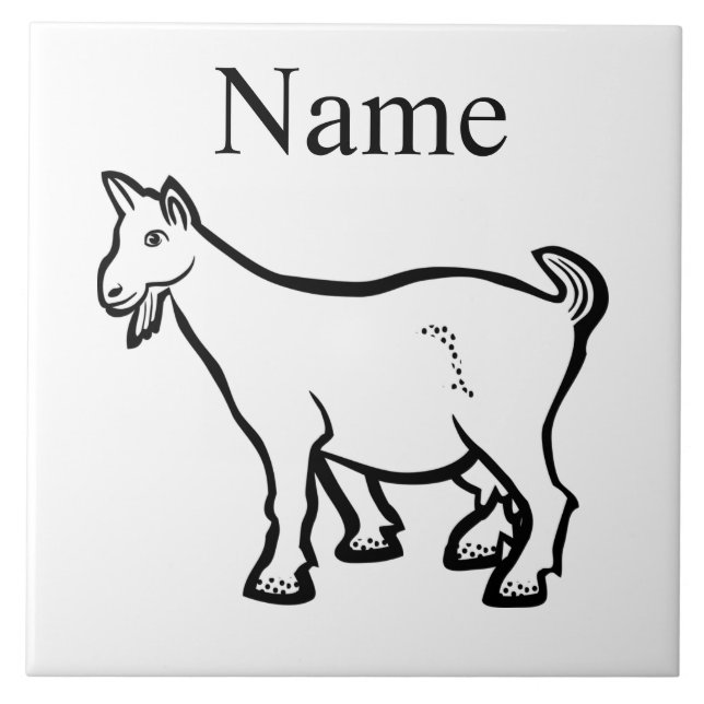 Goat Animal Thunder_Cove  Ceramic Tile (Front)