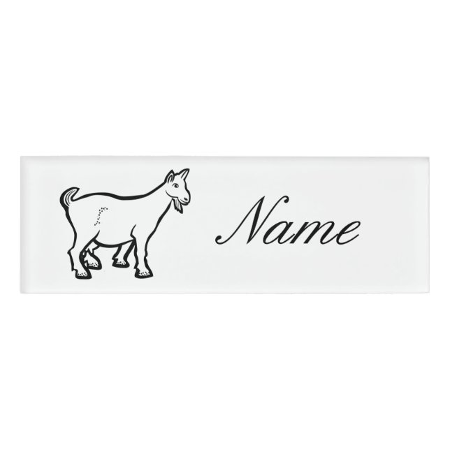 Goat Animal Thunder_Cove Name Tag (Front)