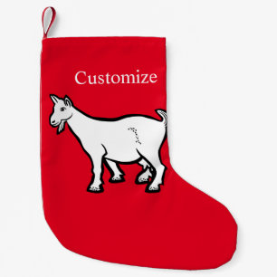 Goat Animal Thunder_Cove Small Christmas Stocking
