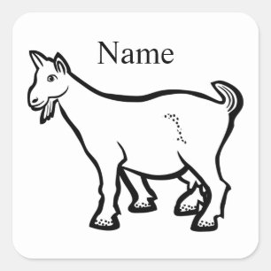 Goat Animal Thunder_Cove  Square Sticker