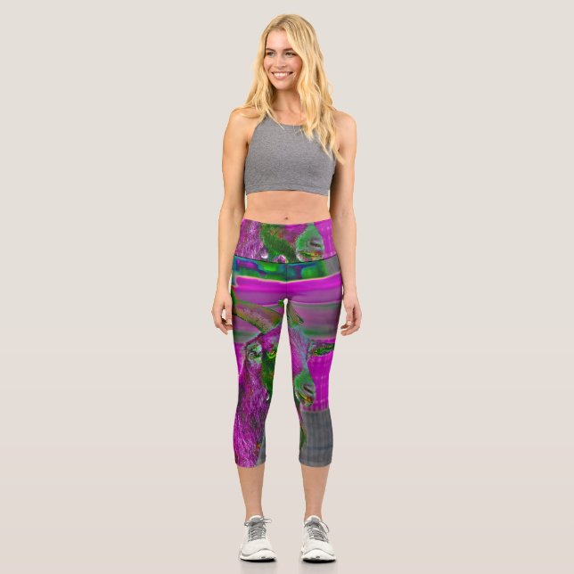 Goat Art Capri Leggings (Front)