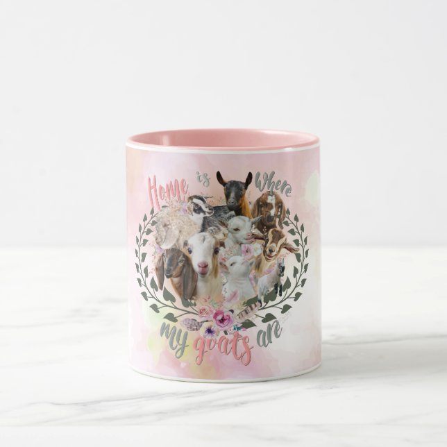 GOAT ART | Home is Where My Goats Are GetYerGoat Mug (Center)