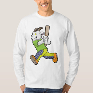 Goat as Batsman with Cricket bat T-Shirt