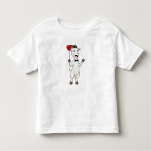 Goat as Groom with Heart Balloon Toddler T-Shirt
