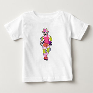 Goat as Inline Skater with Inline Skates Baby T-Shirt