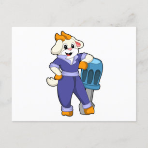 Goat as Mechanic with Screwdriver Postcard