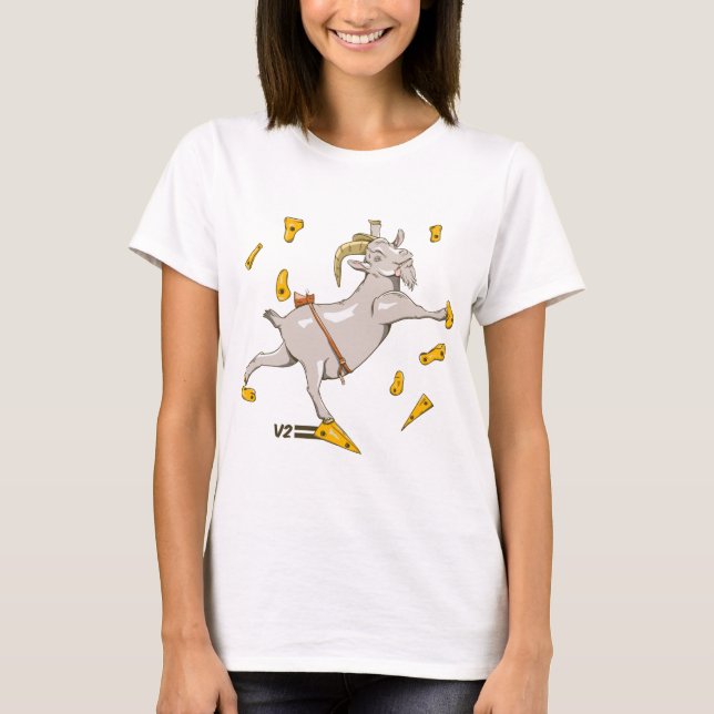 Goat at a climbing gym T-Shirt (Front)