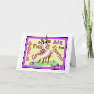 Goat Ate Easter Eggs Holiday Card