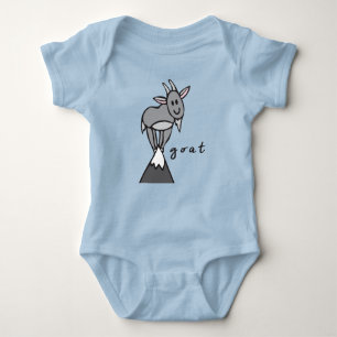 Goat Baby Bodysuit or One-Piece (with underbase)