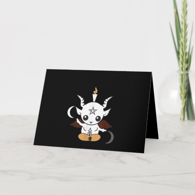 Goat Baphomet Halloween Gift Card (Front)