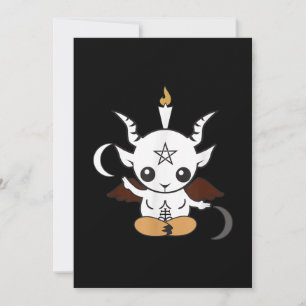Goat Baphomet Halloween Gift Holiday Card