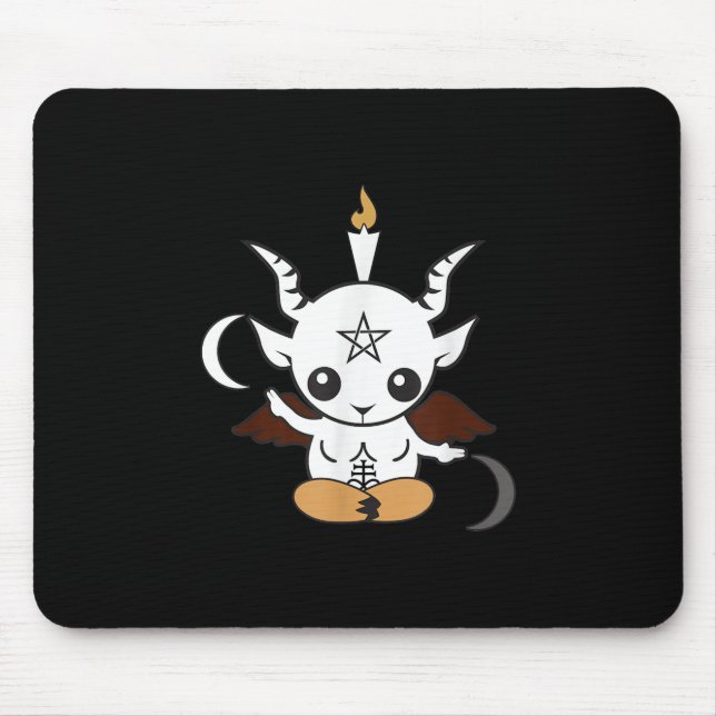 Goat Baphomet Halloween Gift Mouse Pad (Front)