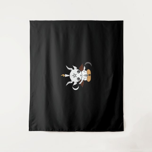 Goat Baphomet Halloween Gift Tapestry (Front)