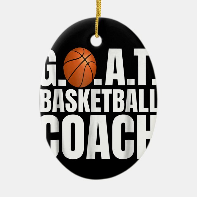Goat Basketball Coach Gift Ceramic Ornament (Front)