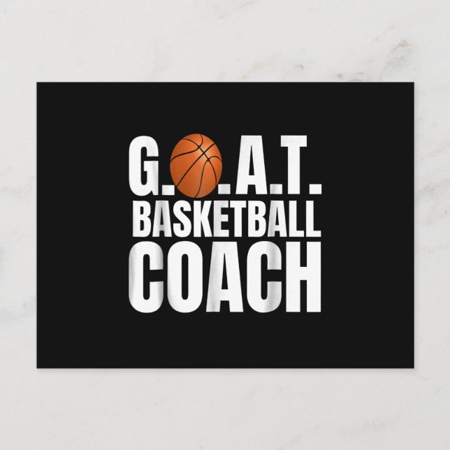 Goat Basketball Coach Gift Invitation Postcard (Front)