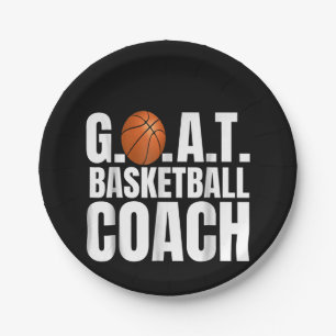 Goat Basketball Coach Gift Paper Plate