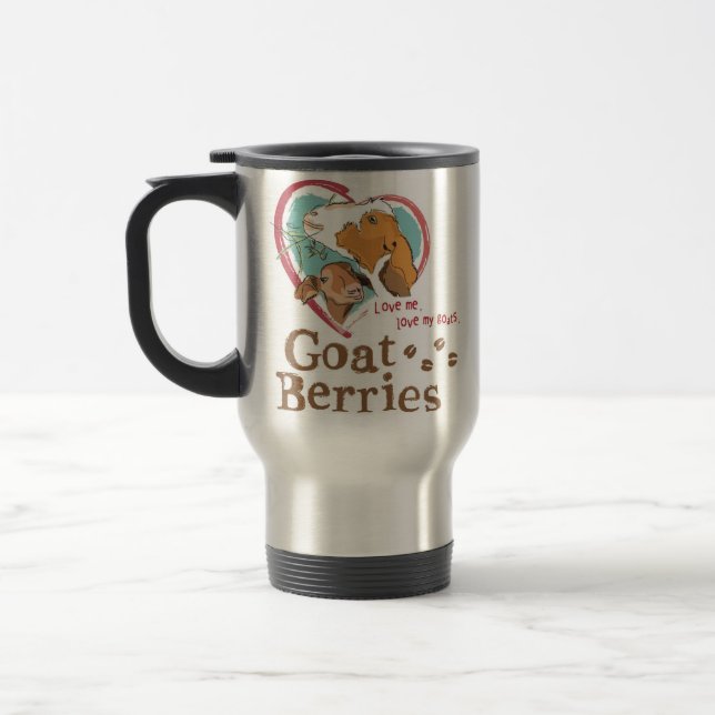 Goat Berries Travel Mug (Left)