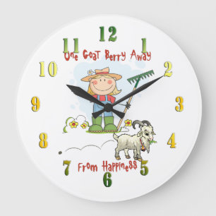 Goat Berry Funny Cartoon Wall Clock