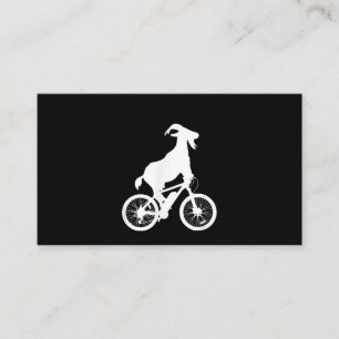Goat Bicycle Rider Funny Goat Lover Graphic Business Card