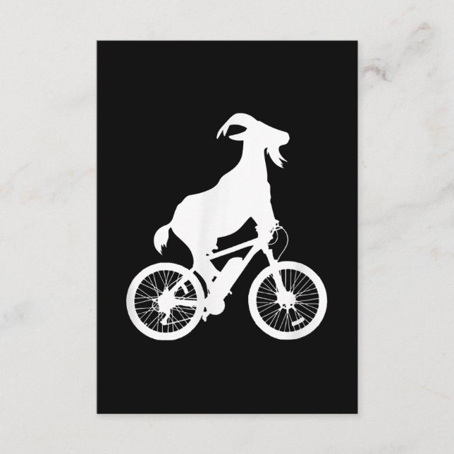 Goat Bicycle Rider Funny Goat Lover Graphic Enclosure Card (Front)