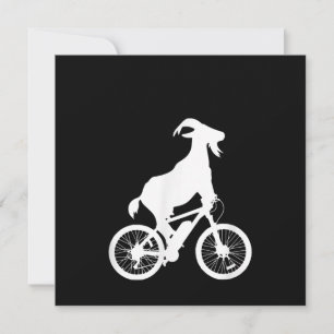 Goat Bicycle Rider Funny Goat Lover Graphic Invitation