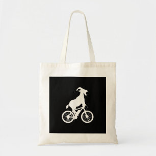 Goat Bicycle Rider Funny Goat Lover Graphic Tote Bag